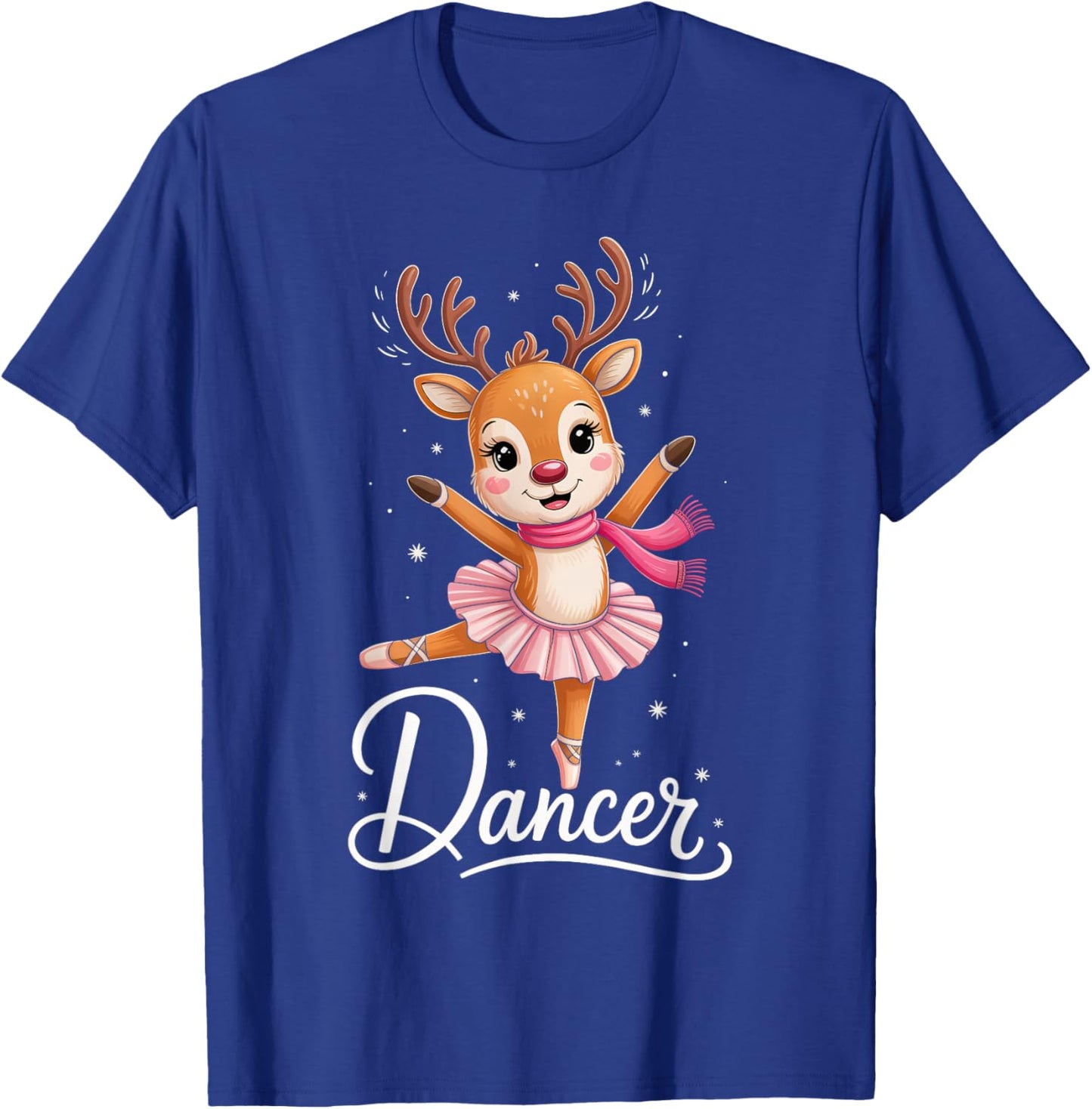 Santa Reindeer Ballet Dancer Cute Christmas Men Women Kids T-Shirt - T-Shirt | Royal