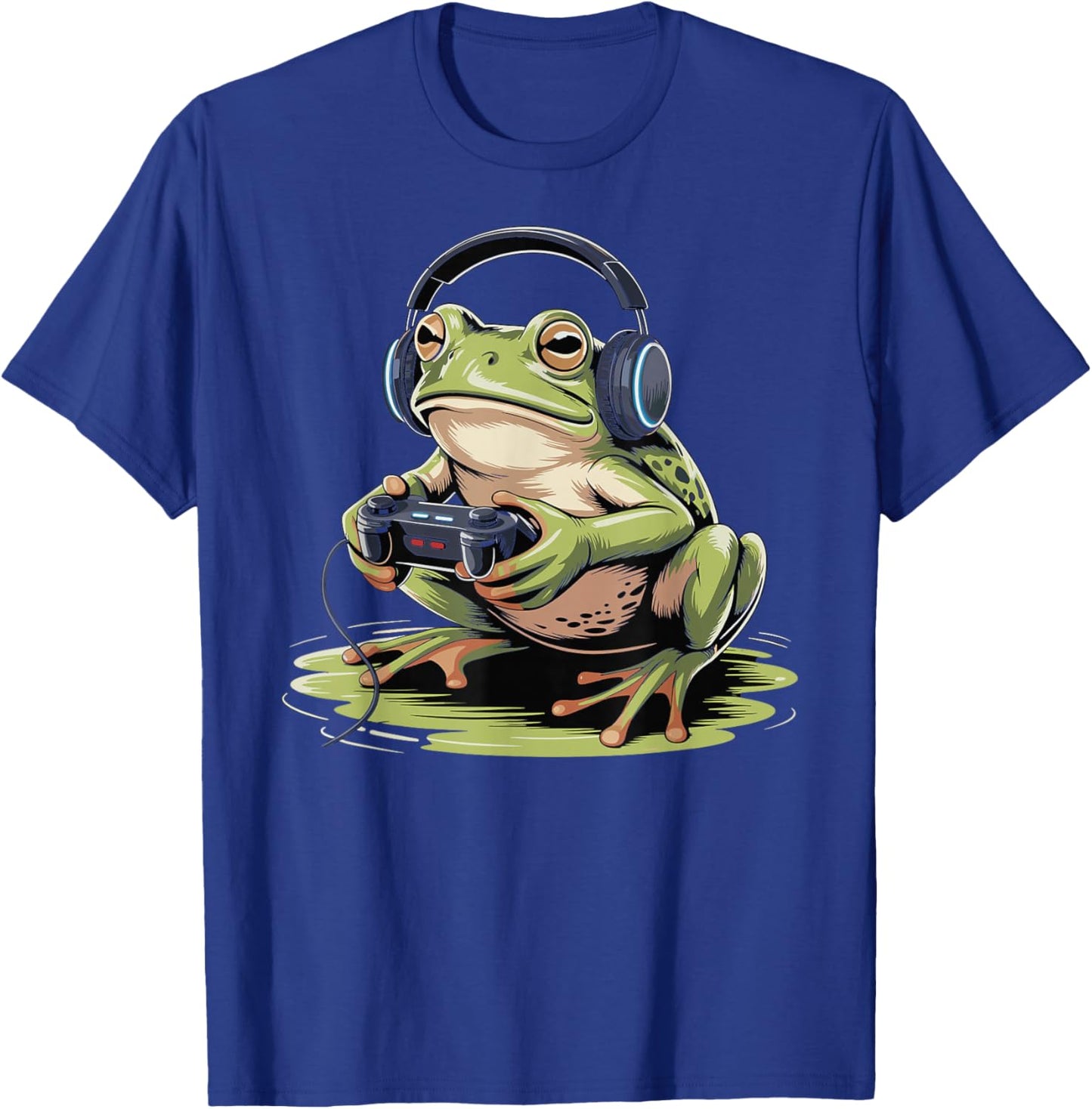 Frog Gaming Playing Video Games T-Shirt - T-Shirt | Royal