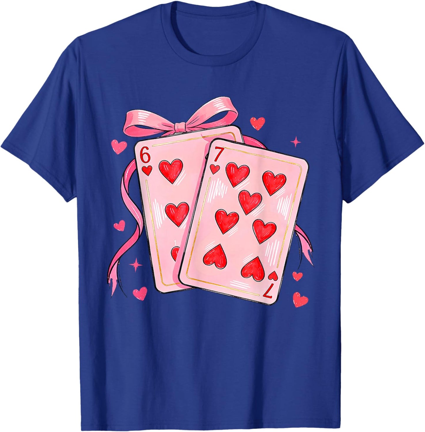 Six Seven 6 7 Meme 67 Valentines Day Girls Kids T-Shirt - T-Shirt | Royal