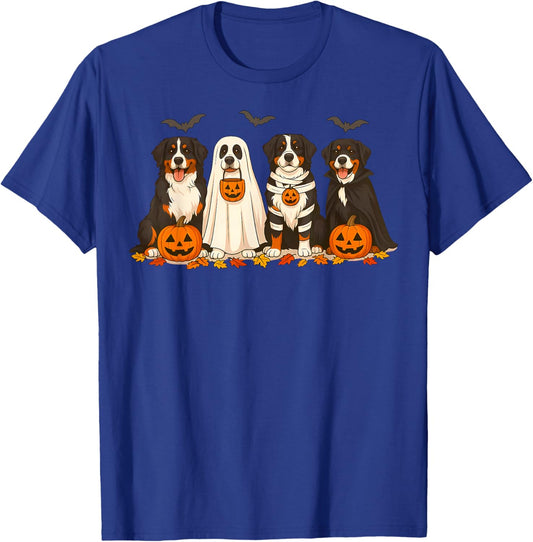 Halloween Bernese Mountain Dog Ghost Spooky Bernese Dog Mama T-Shirt - T-Shirt | Royal
