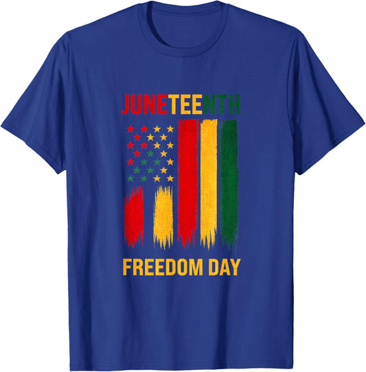 Juneteenth Freedom Day 1865 African American Pride Flag T-Shirt - T-Shirt | Royal