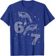 67 Meme Skeleton Hand Funny Halloween Six Seven Teens T-Shirt - T-Shirt | Royal