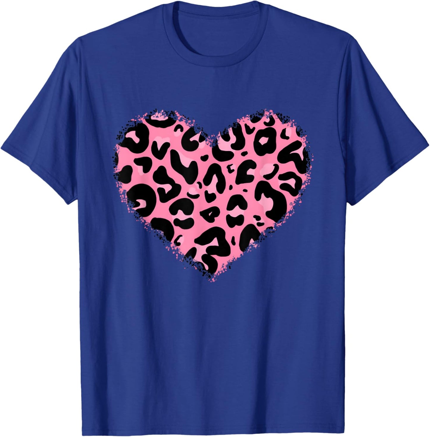 Leopard Cheetah Print Heart Pink Lover Cute Girls & T-Shirt - T-Shirt | Royal