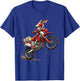 Cool Easter Bunny Dirt Bike Rider Funny Motocross Rabbit T-Shirt - T-Shirt | Royal