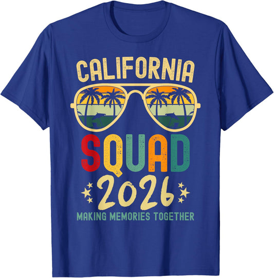 California Vacation Squad 2026 Family Vacation Trip Matching T-Shirt - T-Shirt | Royal