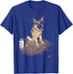 German Shepherd Smoking Meme Funny Smoking Dog Cigarette T-Shirt - T-Shirt | Royal