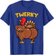 Twerky Turkey Butt Funny Thanksgiving Twerk Dance Pun Humor T-Shirt - T-Shirt | Royal