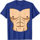 Halloween Muscle Torso Funny Bare Chest Design, Fake Abs T-Shirt - T-Shirt | Royal