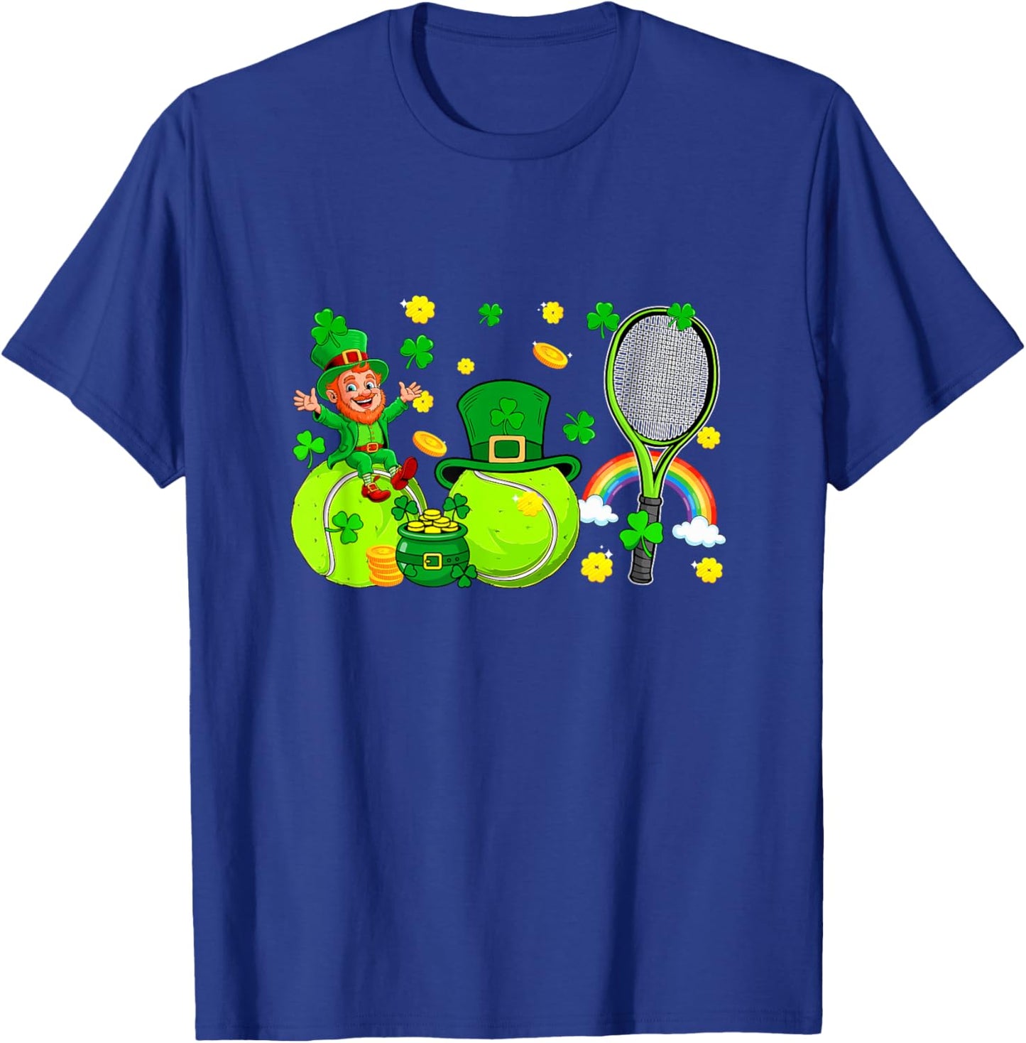 Tennis Equipment Player Team St. Patrick's Day Family Kids T-Shirt - T-Shirt | Royal