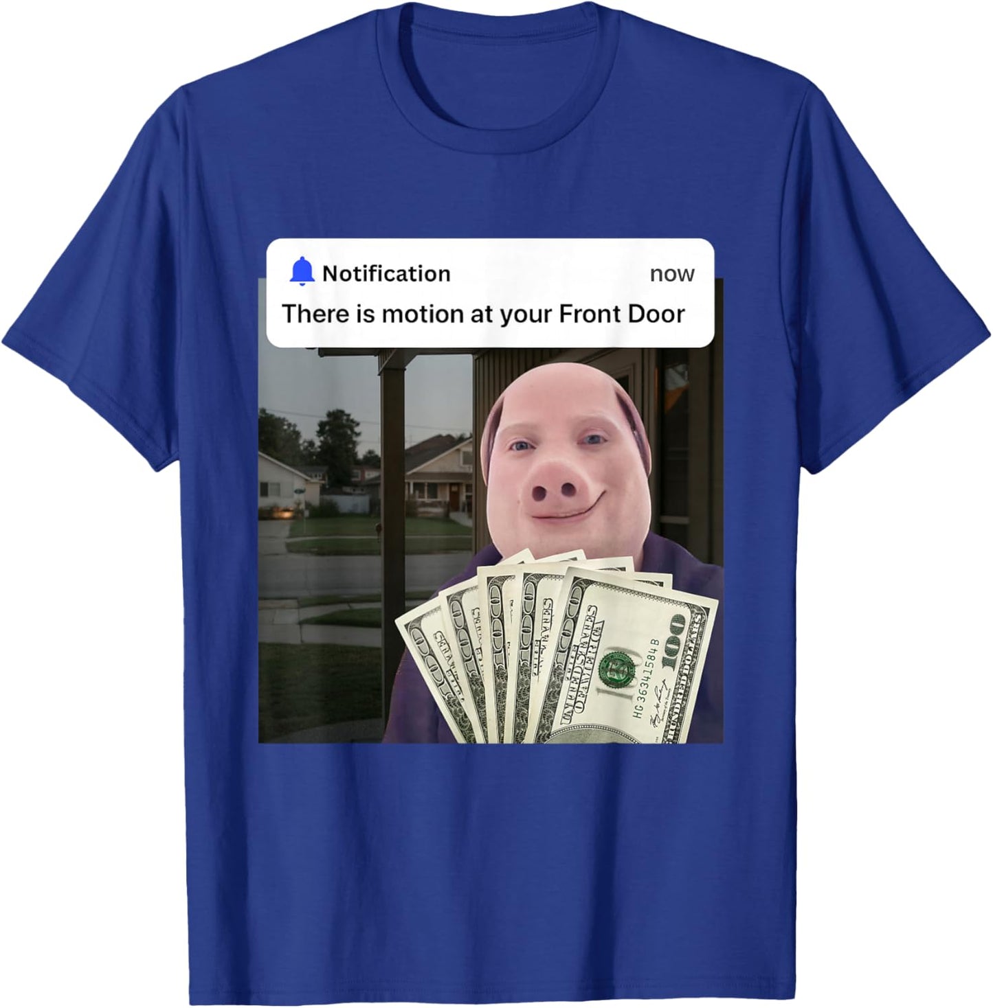 John Pork There is Motion at Your Front Door Brainrot Memes T-Shirt - T-Shirt | Royal