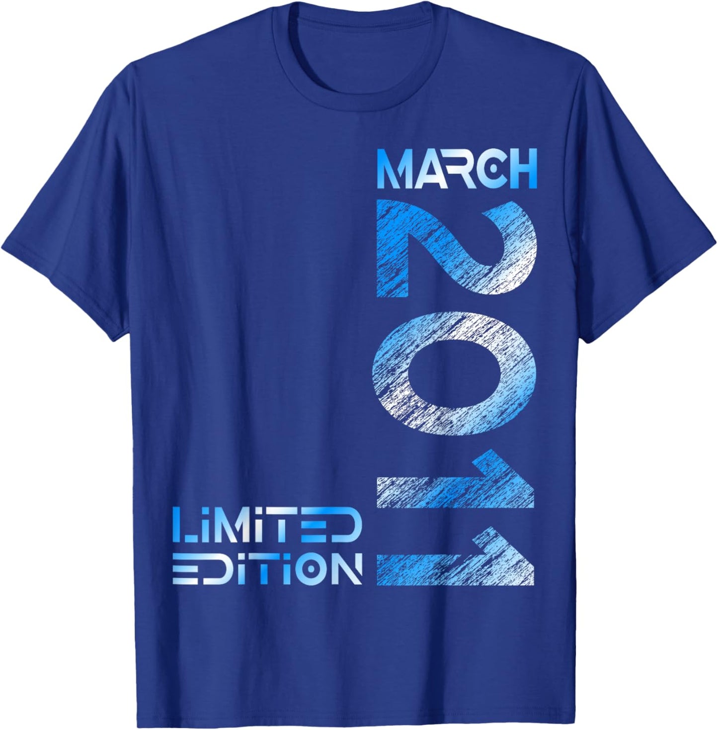 Limited Edition March 2011 Vintage 15. Birthday T-Shirt - T-Shirt | Royal
