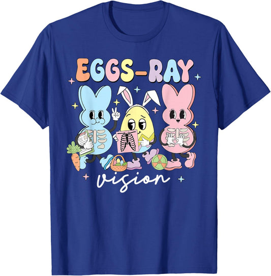 Eggs-Ray Vision Bunny Easter Technologist Xray Rad Nurse T-Shirt - T-Shirt | Royal