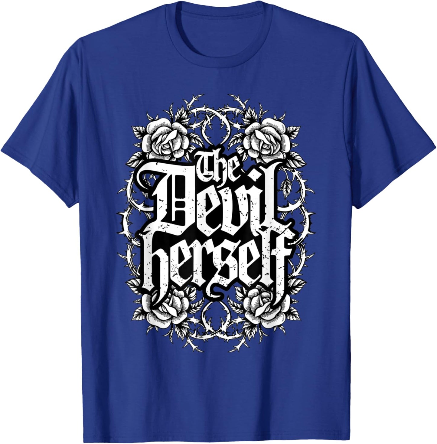 The Devil Herself Retro Occult Women Gothic Dark Feminine T-Shirt - T-Shirt | Royal