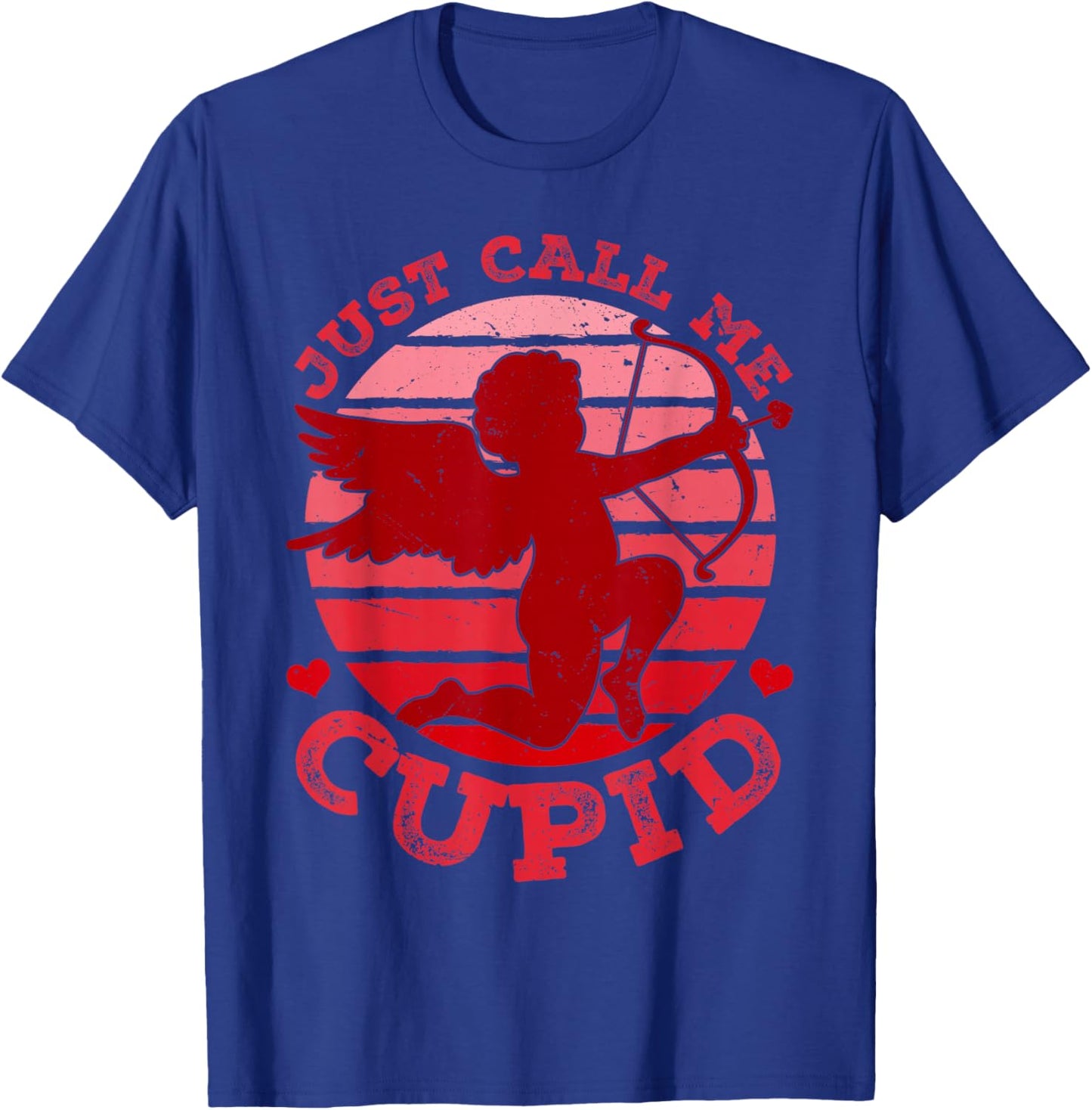 Retro Just Call Me Cupid Happy Valentines Boys Girls T-Shirt - T-Shirt | Royal