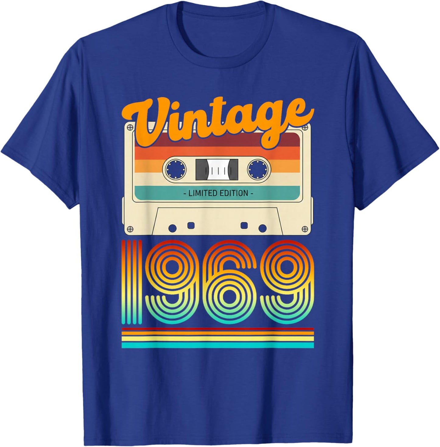 Vintage 1969 57th Birthday Cassette Tape 57-Year-Old Bday T-Shirt - T-Shirt | Royal