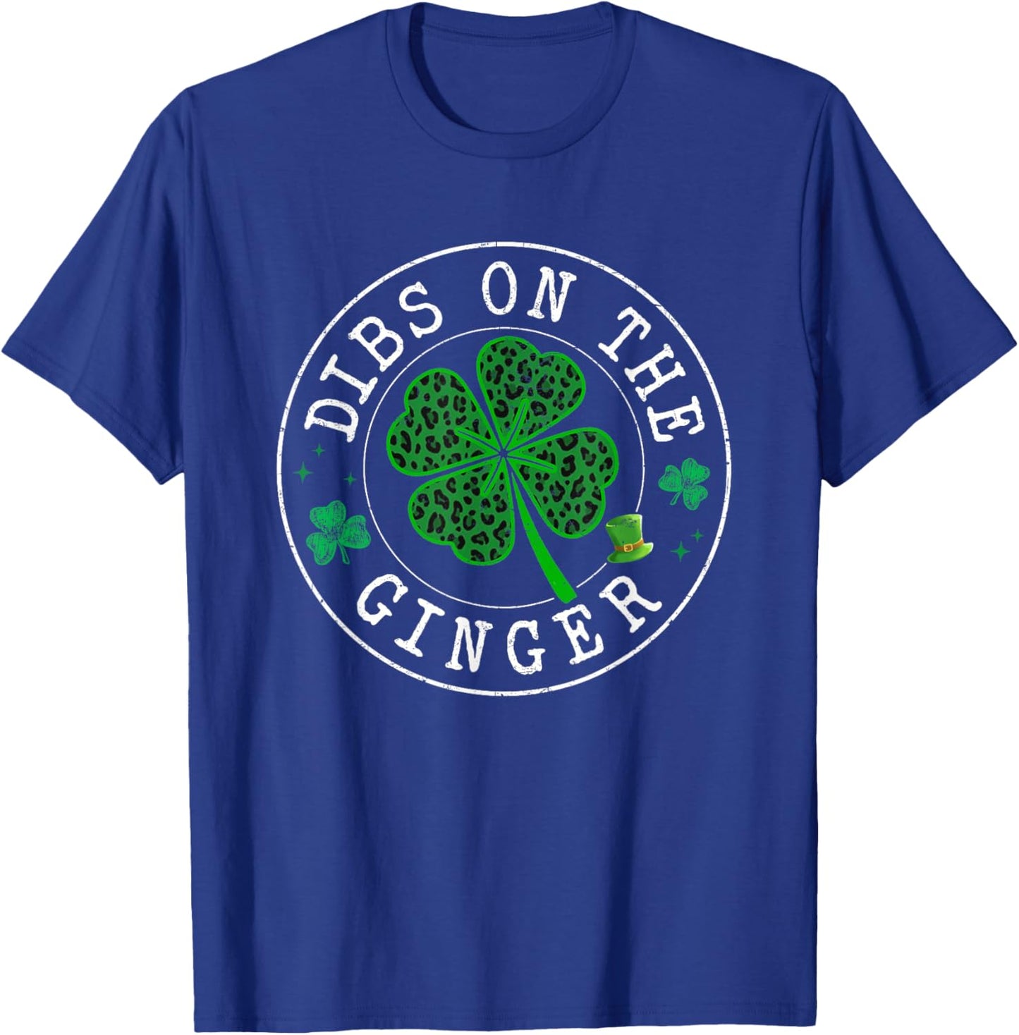 St Patrick Day Dibs On The Ginger Leopard Saint Pattys Girls T-Shirt - T-Shirt | Royal