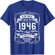 Vintage 1946 80yr 80th Birthday Gifts 80 Years Old T-Shirt - T-Shirt | Royal
