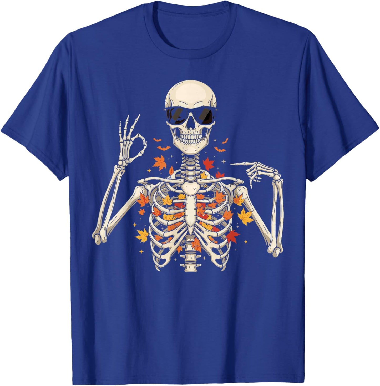 67 Skeleton Meme Funny Six Seven Gen Alpha Halloween T-Shirt - T-Shirt | Royal