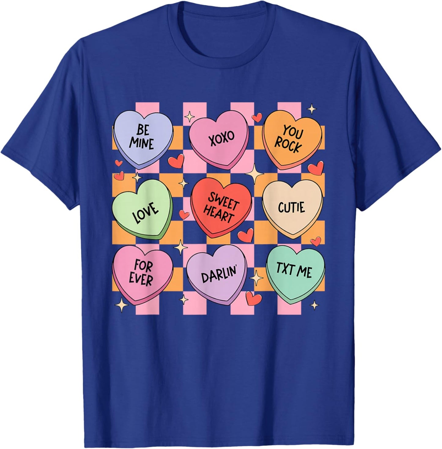 Valentines Hearts Candy Be Mine Valentine Men Women Kids T-Shirt - T-Shirt | Royal