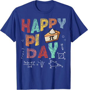 Happy Pi Day Pie Pi Symbol for Math Lovers Teachers Kids T-Shirt - T-Shirt | Royal
