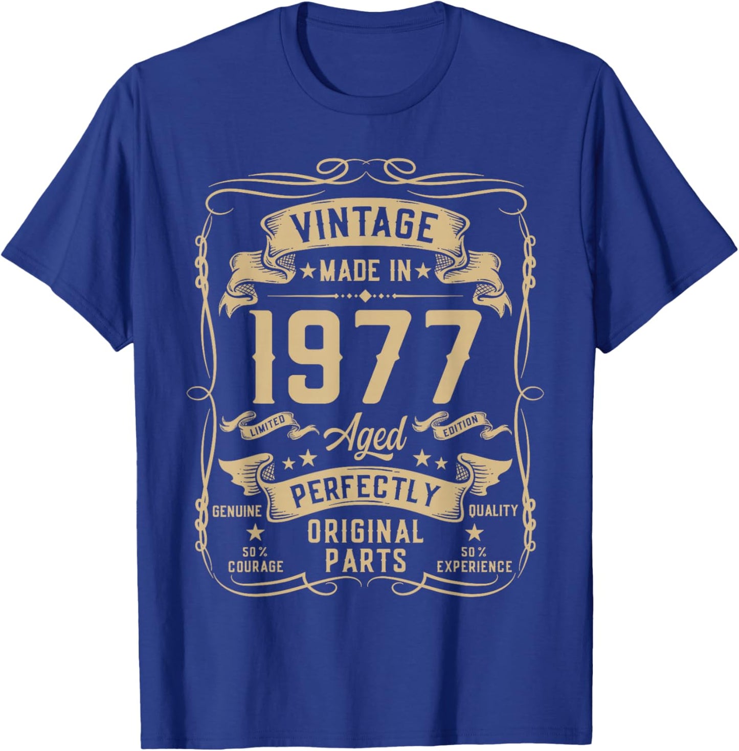 Vintage 1977 49yr 49th Birthday Gifts 49 Years Old T-Shirt - T-Shirt | Royal