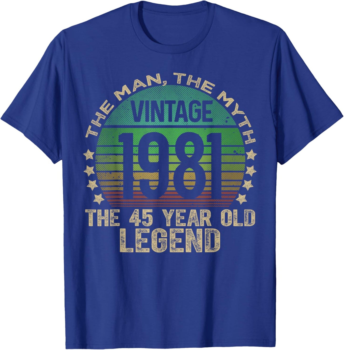 45 Year Old Gifts Vintage 1981 Limited Edition 45th Birthday T-Shirt - T-Shirt | Royal