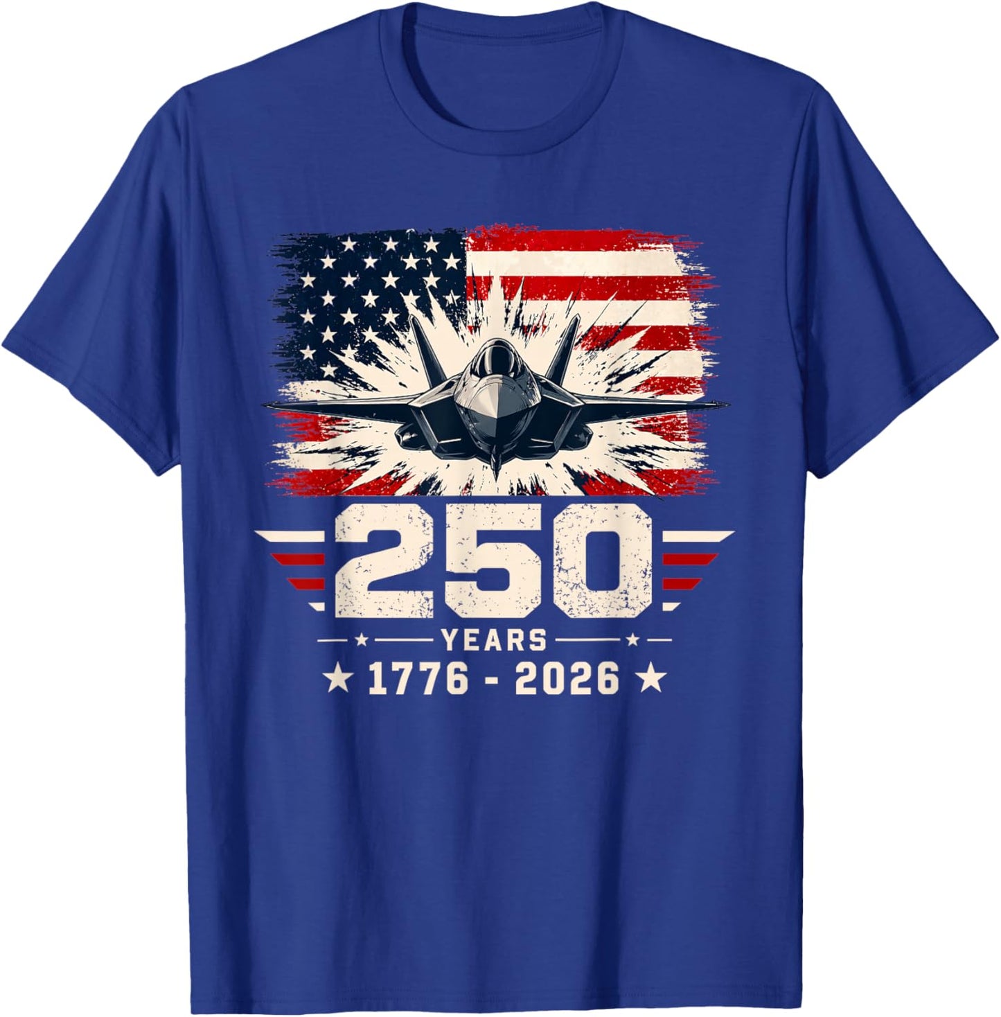 250th Anniversary USA Patriotic 250 Years American 4th July T-Shirt - T-Shirt | Royal