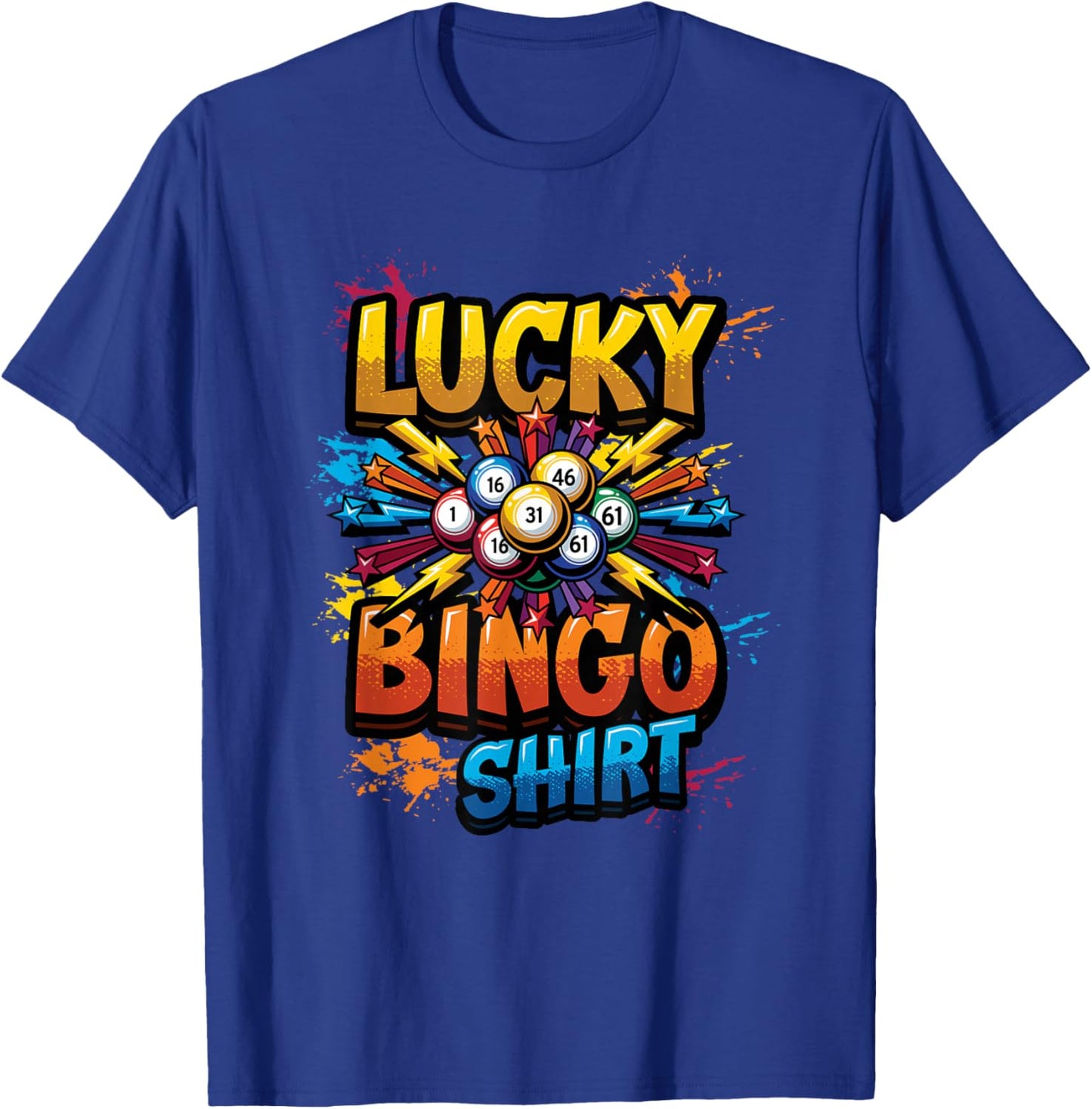 Lucky Bingo Game Player Quote This is My Lucky Bingo T-Shirt - T-Shirt | Royal