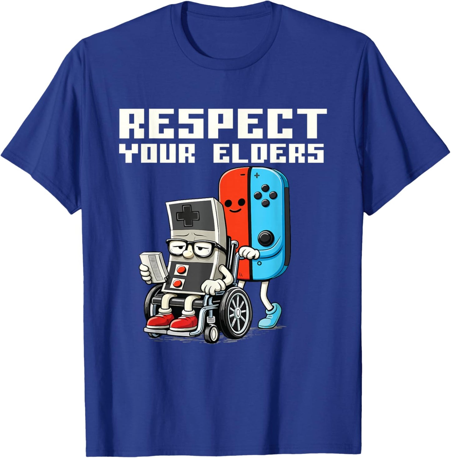 Respect Your Elders - Gaming Lover Gamer Video Games T-Shirt - T-Shirt | Royal