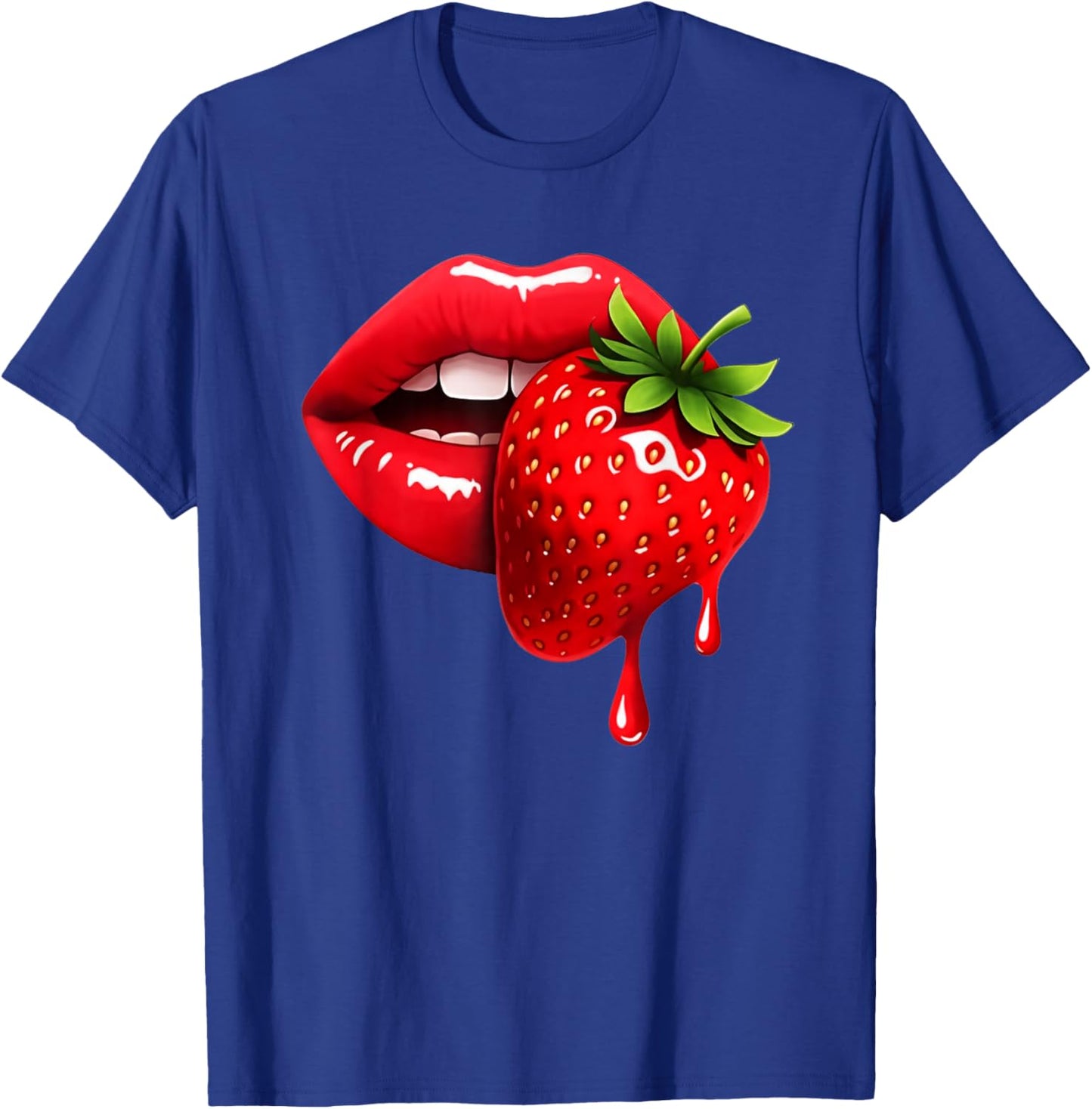 Strawberry Lips Glossy Red Pop Art T-Shirt - T-Shirt | Royal