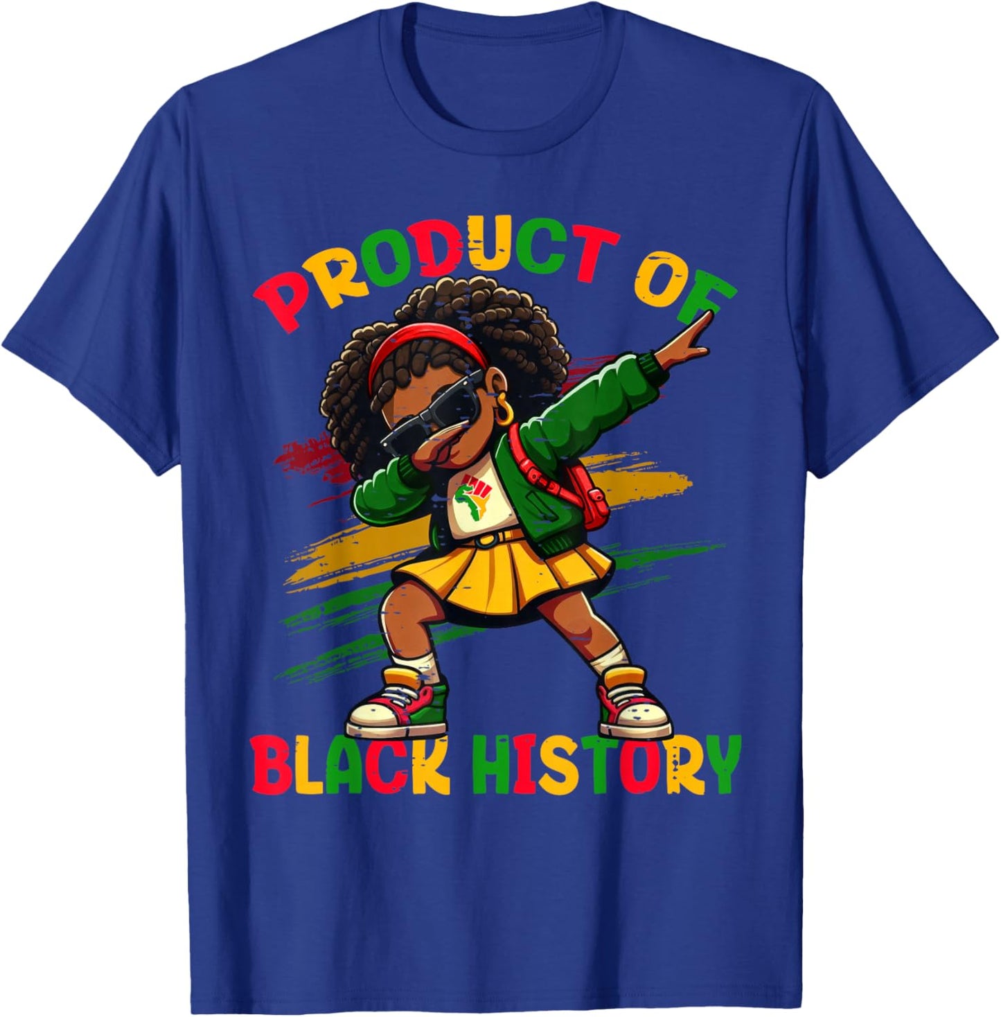 Product of Black History Month African American Kids Girls T-Shirt - T-Shirt | Royal