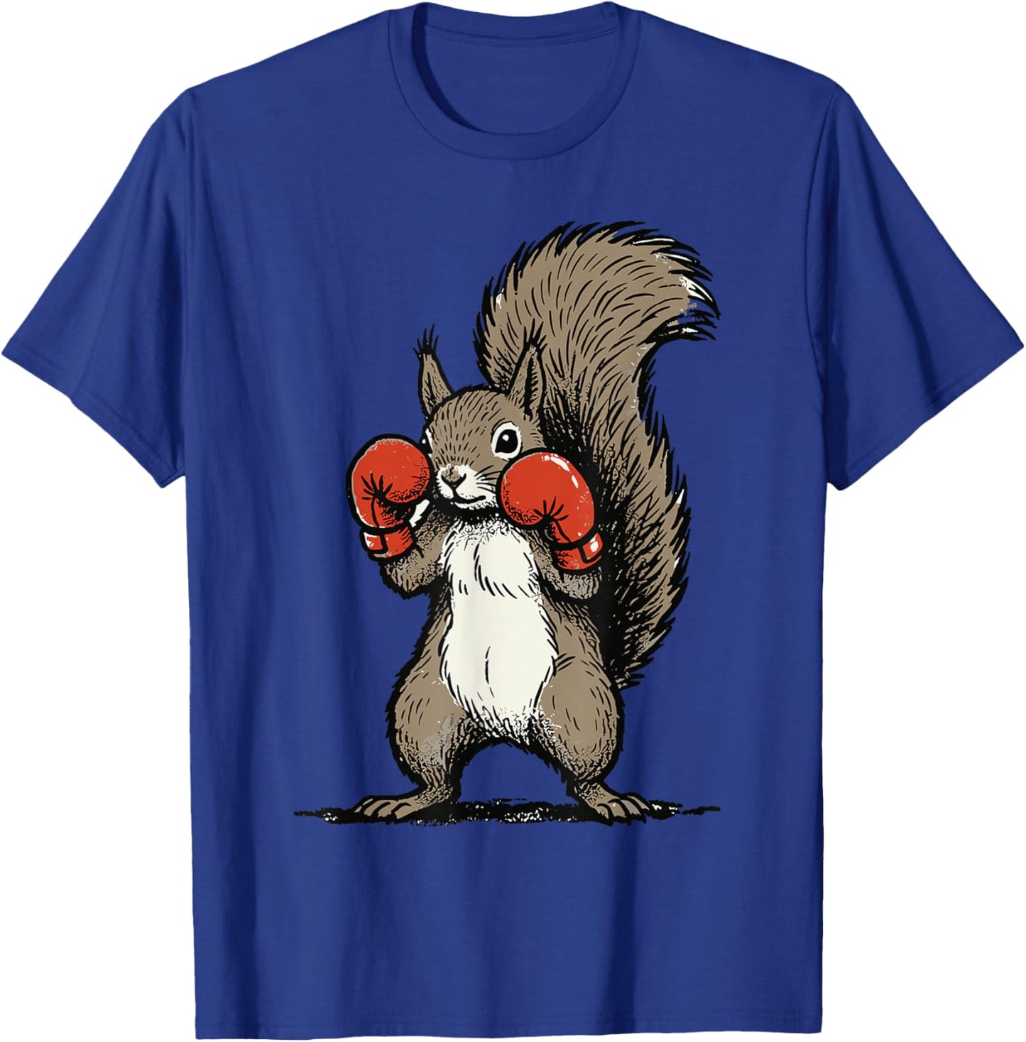 Boxing Squirrel Shirt Fighter Funny Animal Graphic Boxer Men T-Shirt - T-Shirt | Royal