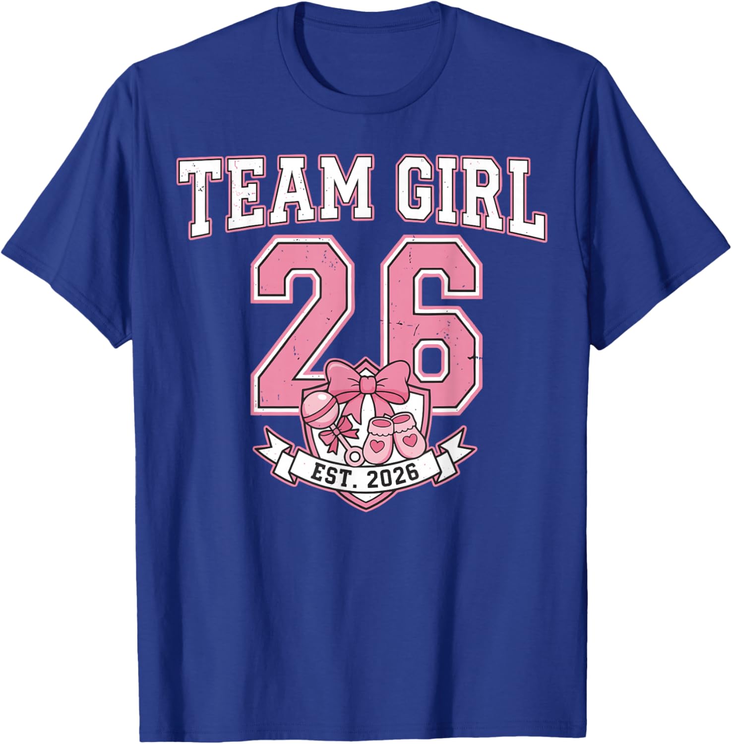 Team Girl Gender Reveal Party T-Shirt - T-Shirt | Royal