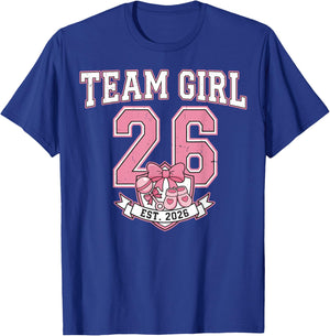 Team Girl Gender Reveal Party T-Shirt - T-Shirt | Royal