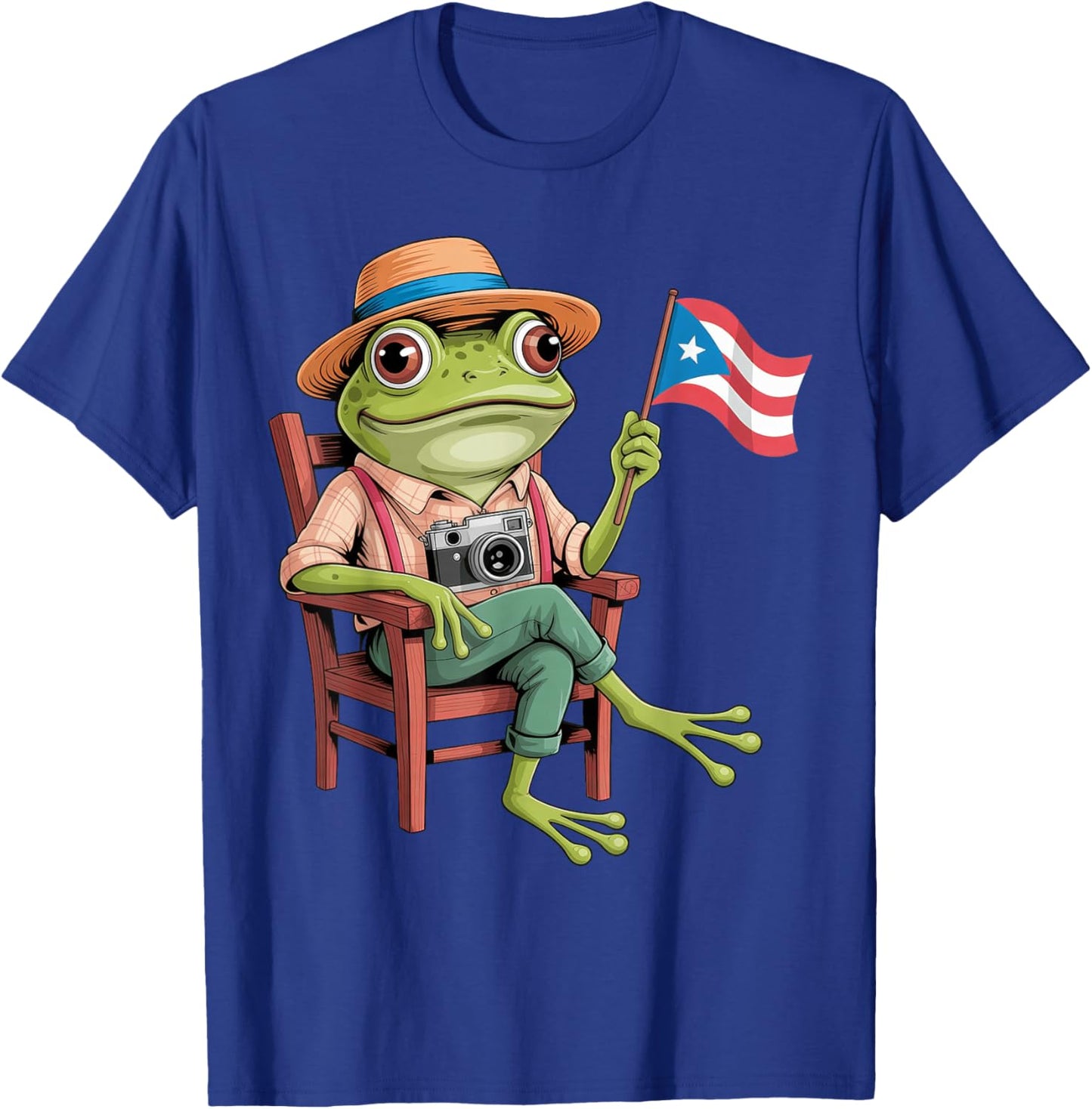 Coqui Frog Puerto Rico Flag Taino Boricua Hispanic T-Shirt - T-Shirt | Royal