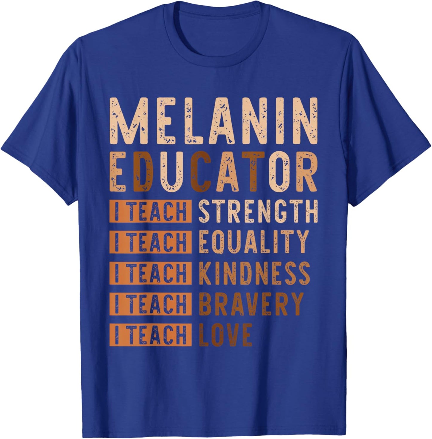 I Teach Love Black History Month African American Teacher T-Shirt - T-Shirt | Royal