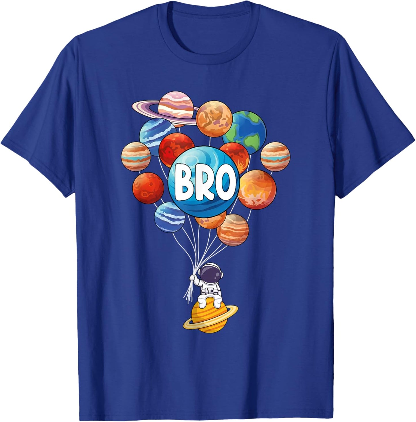 Bro Brother Astronaut Planets STEM Space Family Matching T-Shirt - T-Shirt | Royal