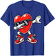 Valentine's Dabbing Heart Funny Gifts Kids Boys Girls T-Shirt - T-Shirt | Royal