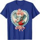 Cute Valentine Elephant with Heart Vintage Animal Coquette T-Shirt - T-Shirt | Royal