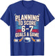 67 Hockey Meme Planning to Score 6 7 Goals Kids Brainrot T-Shirt - T-Shirt | Royal