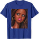 Funny Creepy Doll Face Meme Expression Hilarious Sarcastic T-Shirt - T-Shirt | Royal