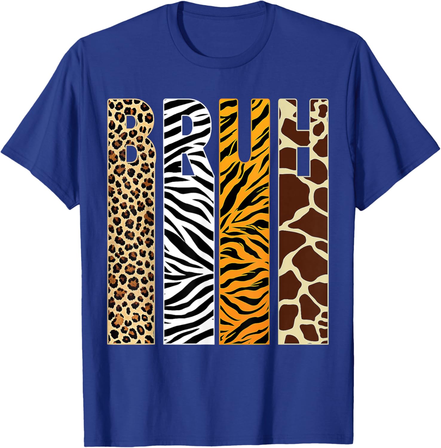 Bruh Boys Animal Print Clothes Kids Zoo Toddler Boy T-Shirt - T-Shirt | Royal
