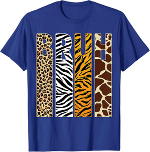 Bruh Boys Animal Print Clothes Kids Zoo Toddler Boy T-Shirt - T-Shirt | Royal