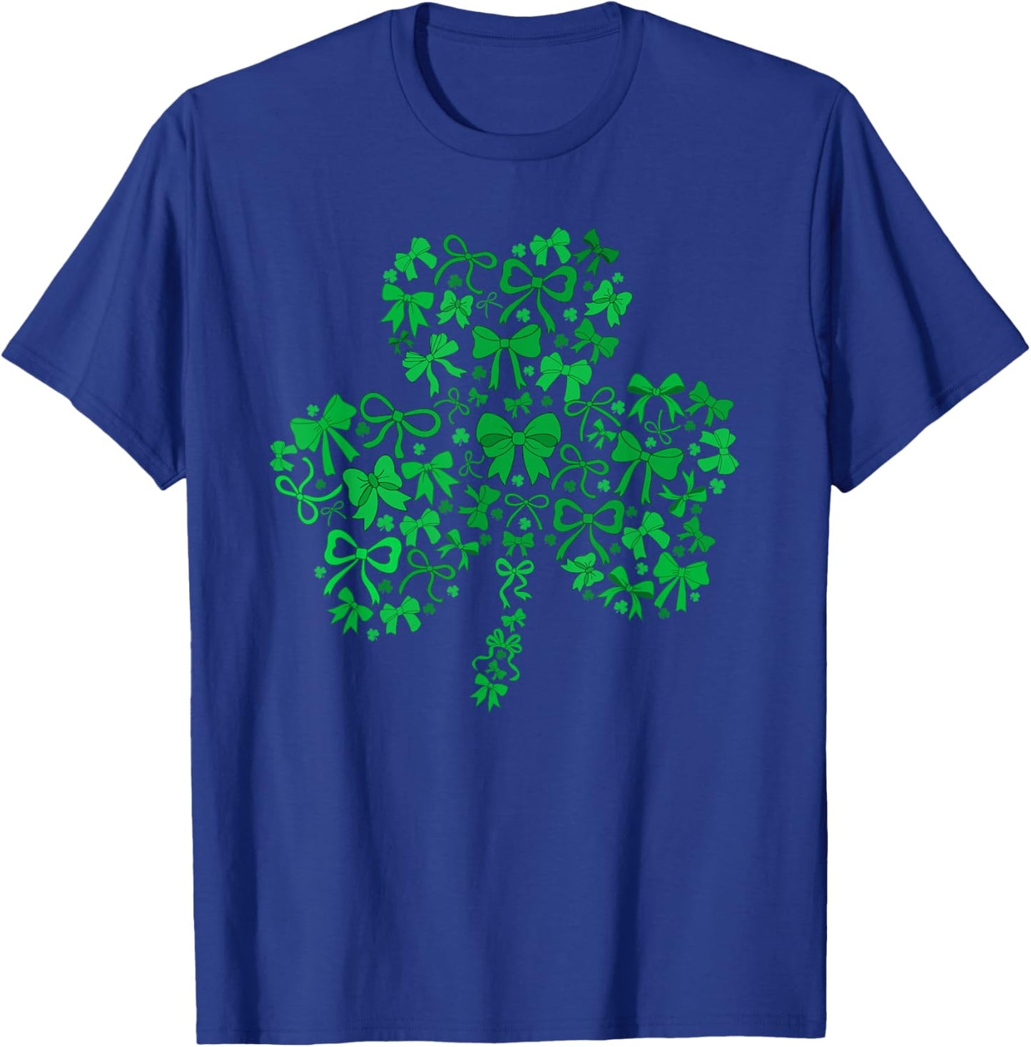 Coquette Bow St Patricks Day Lucky Shamrock Saint Pattys Day T-Shirt - T-Shirt | Royal