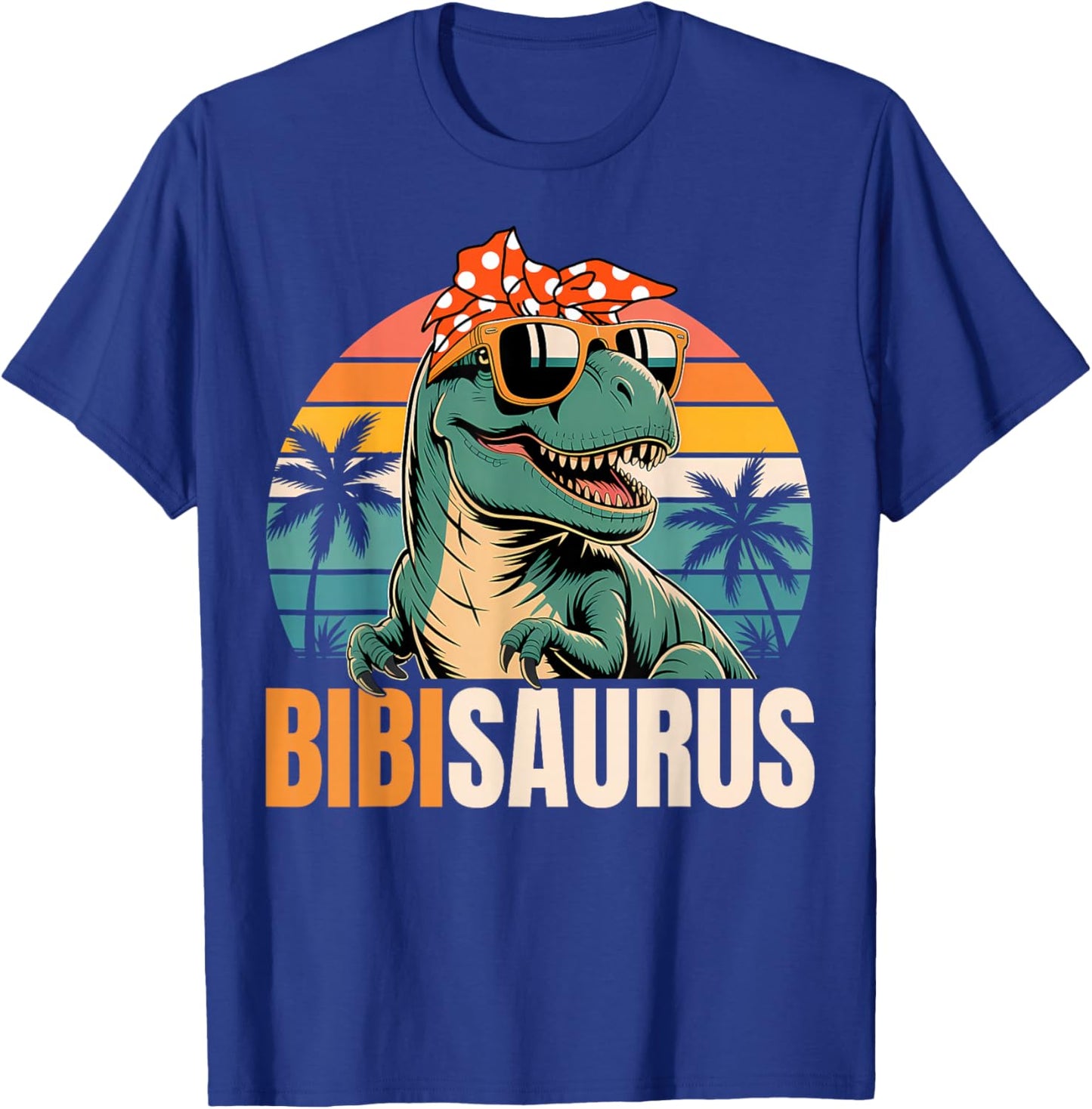 Bibi Saurus BibiSaurus T-Rex Dinosaur Funny Family Matching T-Shirt - T-Shirt | Royal