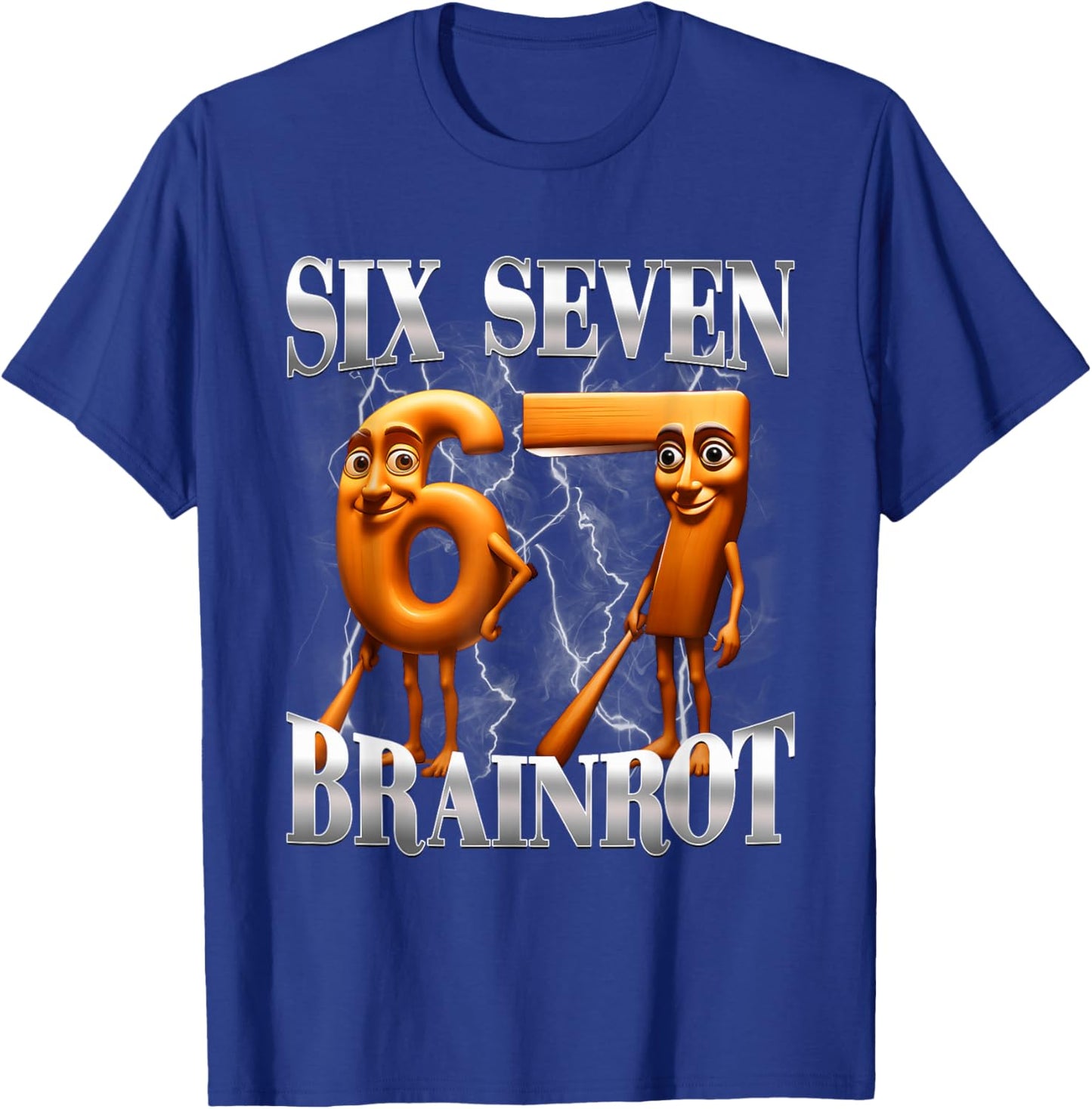 67 Six Seven Italian Brainrot Meme Gen Alpha Slang T-Shirt - T-Shirt | Royal