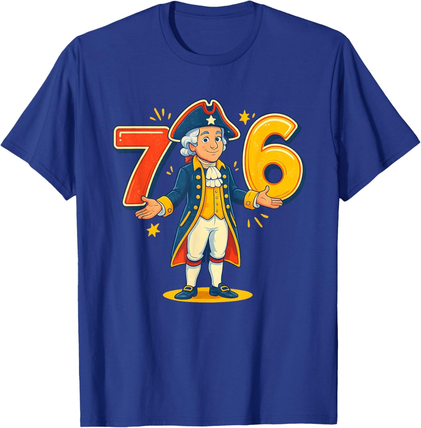 6 7 Funny George Washington Six Seven Meme History Patriotic T-Shirt - T-Shirt | Royal