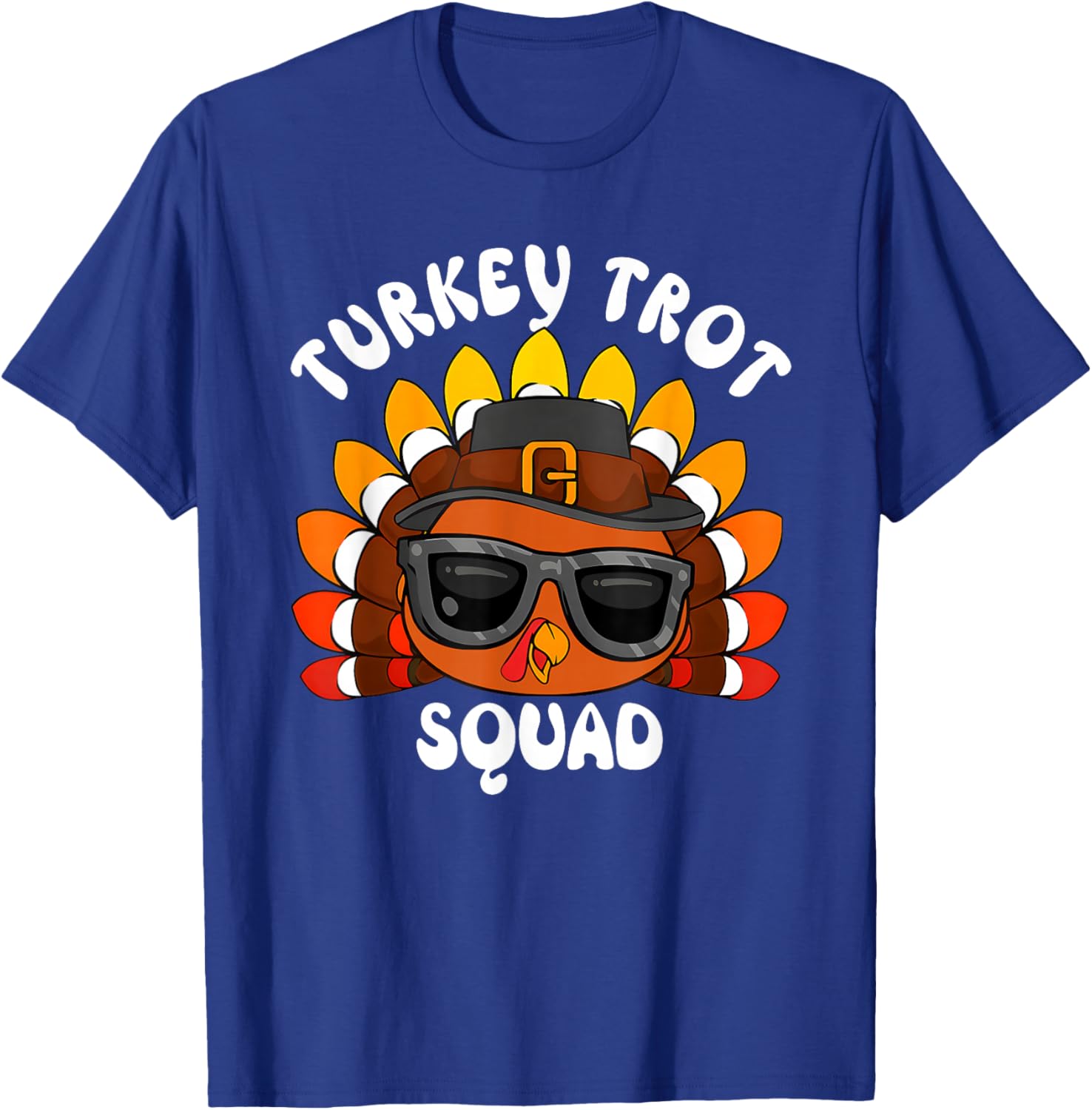Turkey Trot Squad Thanksgiving Fall Costume Men Women Kids T-Shirt - T-Shirt | Royal