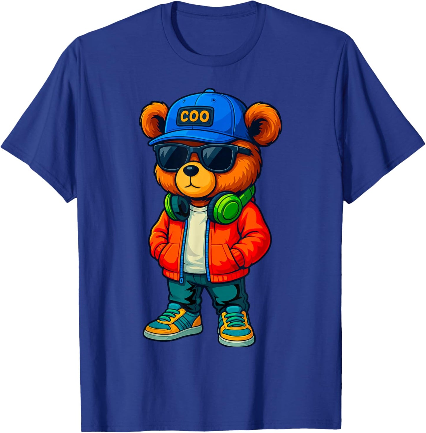 Hip Hop Teddy Bear T-Shirt - T-Shirt | Royal
