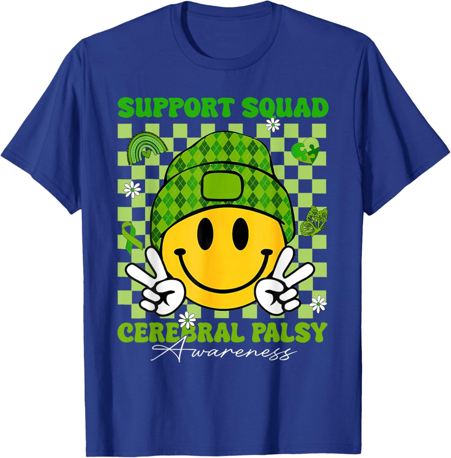 Cerebral Palsy Support Squad Cerebral Palsy Awareness T-Shirt - T-Shirt | Royal
